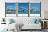 Travel Print Gift Set, 6 Travel Wall Art Prints | City Prints | Adventure Travel Wall Art Gifts | Barcelona, London, New York and many more! NQ Media Designs