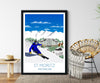 St Moritz Travel Poster, Travel Print of St Moritz, Switzerland NQ Media Designs