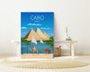 Cairo Travel Poster, Travel Print of Cairo, Cairo, Pyramids, Egypt