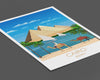 Cairo Travel Print, Cairo Travel Poster, Pyramids, Egypt, Egypt Travel Poster