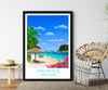 Mauritius Travel Print, Travel Poster of Mauritius, Indian Ocean NQ Media Designs