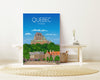 Quebec Travel Poster, Travel Print of Quebec, City of Quebec Canada