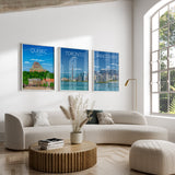 Quebec Travel Poster, Travel Print of Quebec, City of Quebec Canada NQ Media Designs