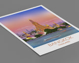 Bangkok Travel Poster, Travel Print of Bangkok, Bangkok, Thailand NQ Media Designs