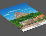 Quebec Travel Poster, Travel Print of Quebec, City of Quebec Canada NQ Media Designs