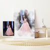 Prom Dress Watercolour, Portrait from Photo, Custom Prom Gift for Daughter, Graduation gift, Gift for Parents, Gift for Son, Gift for Friend NQ Media Designs