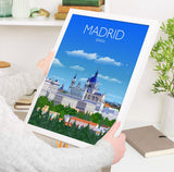 Madrid Travel Poster, Travel Print of Madrid, Madrid Spain NQ Media Designs