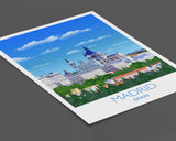 Madrid Travel Print, Travel Poster of Madrid, Madrid, Spain NQ Media Designs