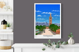 Marrakesh Travel Poster, Travel Print of Marrakesh, Marrakesh Morocco NQ Media Designs