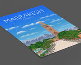 Marrakesh Travel Poster, Travel Print of Marrakesh, Marrakesh Morocco NQ Media Designs