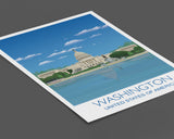 Washington Travel Poster, Travel Print of Washington, City of Washington USA, USA Travel Poster, Washington Cityscape NQ Media Designs