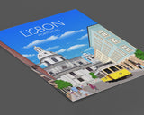 Lisbon Travel Print, Travel Poster of Lisbon, Lisbon Portugal NQ Media Designs