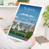 Tehran Travel Poster, Travel Print of Tehran, Tehran, Iran NQ Media Designs
