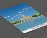Washington Travel Print of Washington, City of Washington DC, USA, USA Travel Poster, Washington Capitol Building NQ Media Designs
