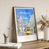 Lisbon Travel Poster, Travel Print of Lisbon, Lisbon, Portugal NQ Media Designs
