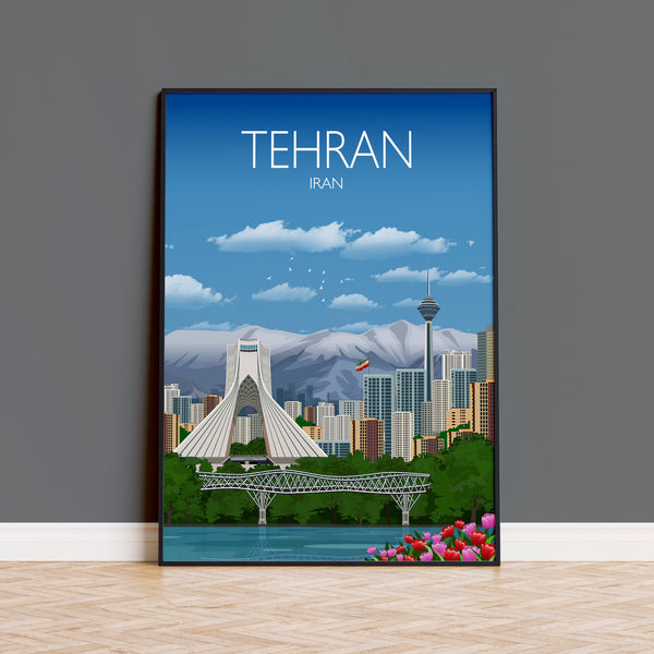 Tehran Travel Poster, Travel Print of Tehran, Tehran, Iran