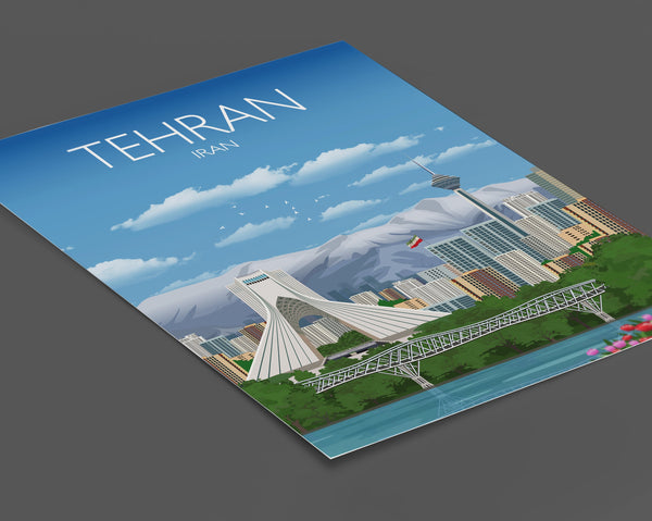 Tehran Travel Poster, Travel Print of Tehran, Tehran, Iran