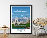 Tehran Travel Print of Tehran, Travel Poster of Tehran, Iran NQ Media Designs