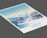 Aspen Poster, Travel Print of Aspen, Colorado, USA, Travel Gift NQ Media Designs