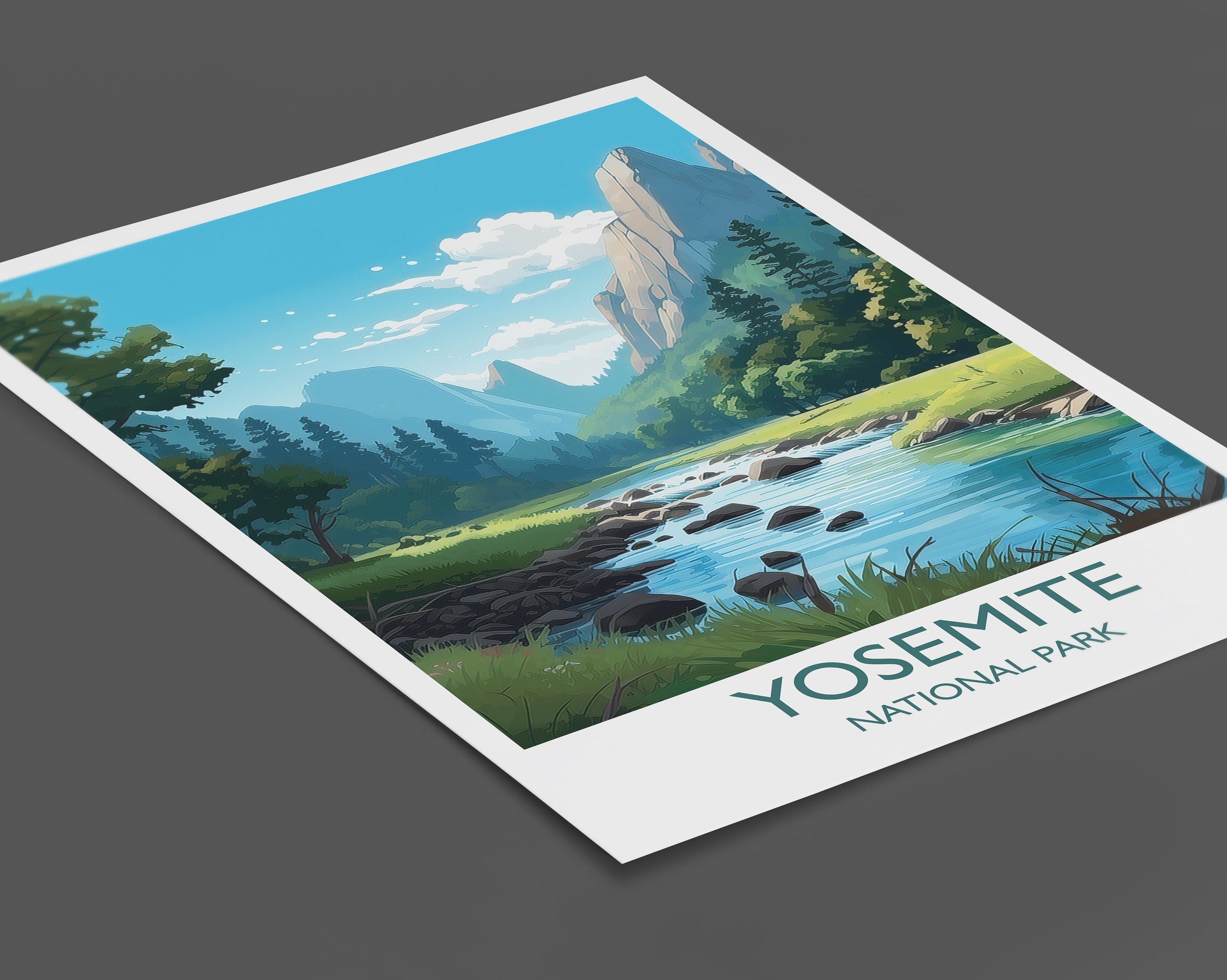 Yosemite Poster, Travel Print of Yosemite, National Park Colorado, USA, Travel Gift NQ Media Designs