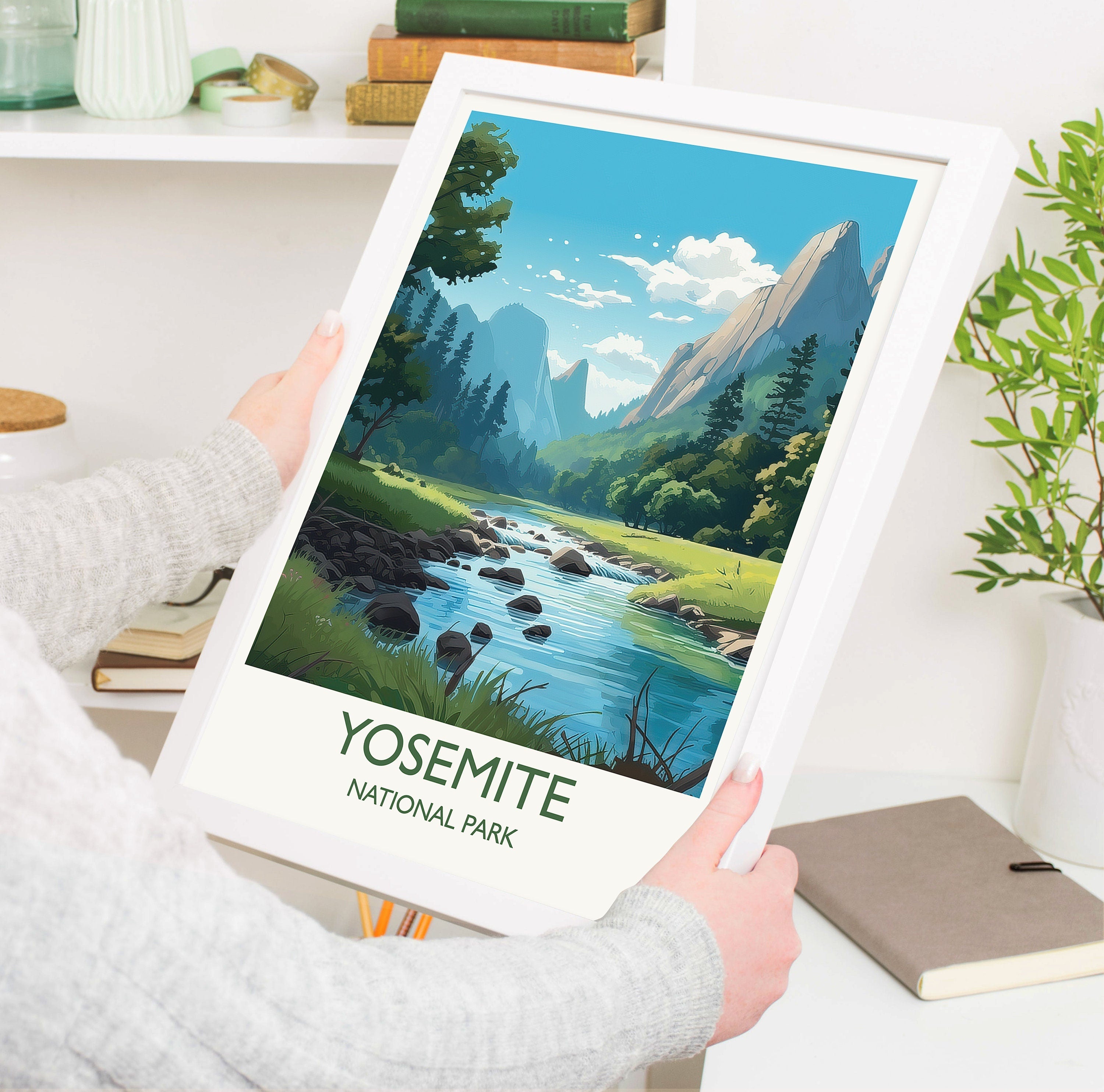 Yosemite Poster, Travel Print of Yosemite, National Park Colorado, USA, Travel Gift NQ Media Designs