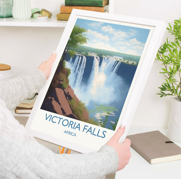 Victoria Falls Poster, Travel Print of Victoria Falls, Zimbabwe, Africa, Travel Gift