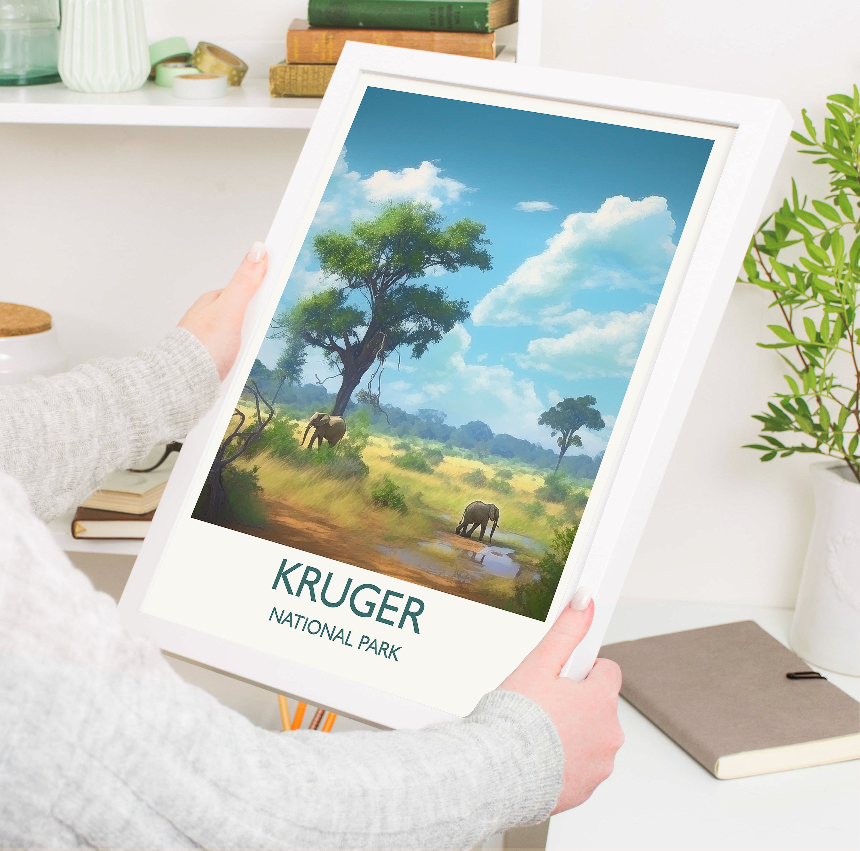 Kruger Poster, Travel Print of Kruger National Park, South Africa, Travel Gift NQ Media Designs