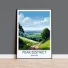 Peak District Poster, Travel Print of Peak District, National Park, England, UK, Travel Gift NQ Media Designs