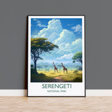 Serengeti Poster, Travel Print of Serengeti, National Park, Tanzania, Travel Gift NQ Media Designs