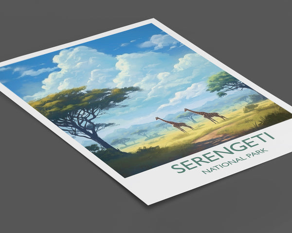 Serengeti Poster, Travel Print of Serengeti, National Park, Tanzania, Travel Gift