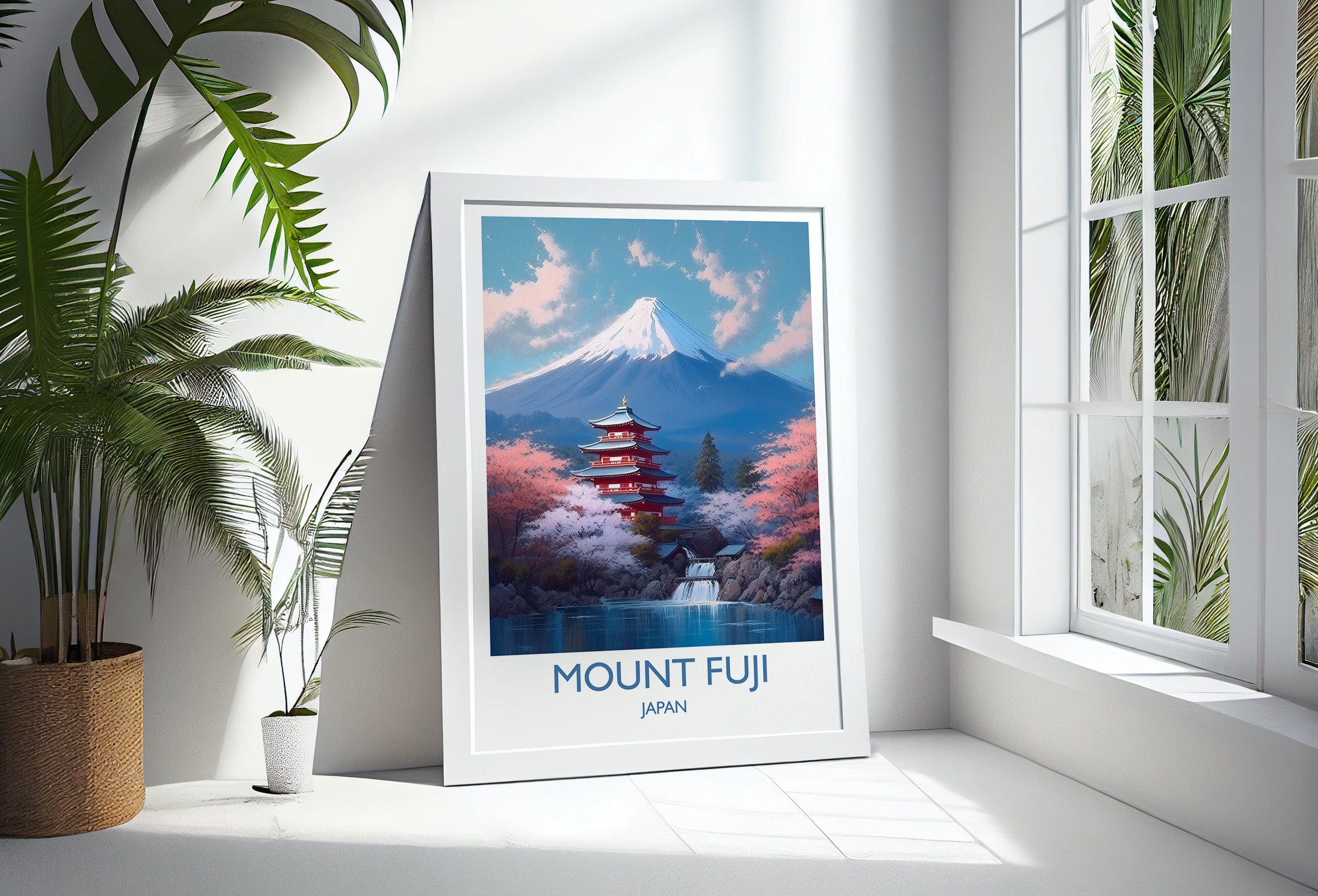Mount Fuji Poster, Travel Print of Mount Fuji, Japan, Wall Art, Travel Gift NQ Media Designs