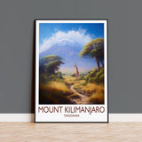 Mount Kilimanjaro Poster, Travel Print of Mount Kilimanjaro, Tanzania, Wall Art, Travel Gift NQ Media Designs