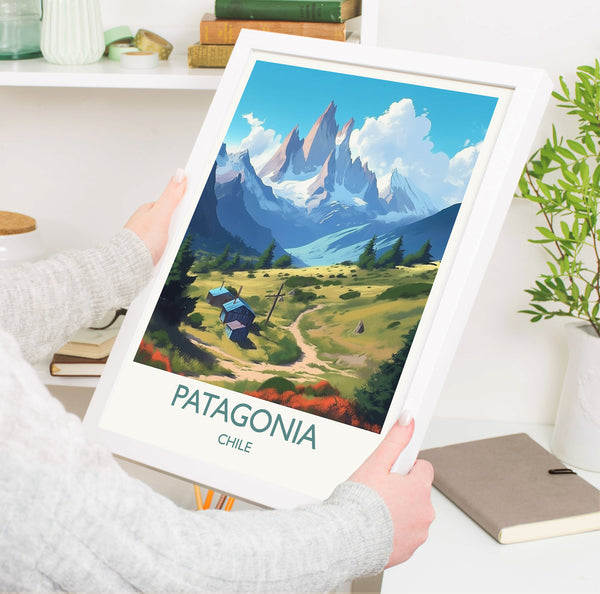 Patagonia Poster, Travel Print of Patagonia, Chile, South America, Travel Gift