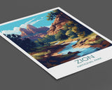 Zion Poster, Travel Print of Zion National Park, Utah, USA, Travel Gift NQ Media Designs