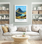 Scottish Highlands Poster, Travel Print of Highlands, Scotland, UK, Travel Gift NQ Media Designs