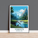 Yosemite Poster, Travel Print of Yosemite, National Park Colorado, USA, Travel Gift NQ Media Designs