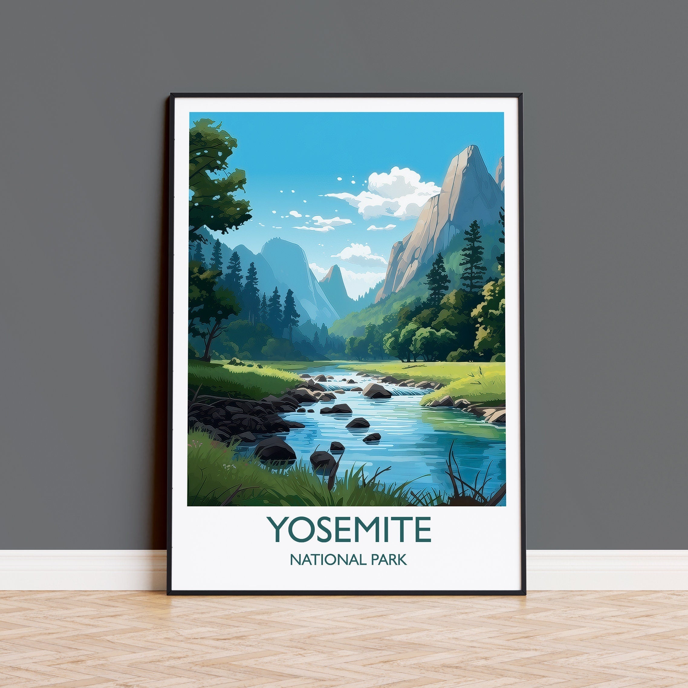 Yosemite Poster, Travel Print of Yosemite, National Park Colorado, USA, Travel Gift NQ Media Designs