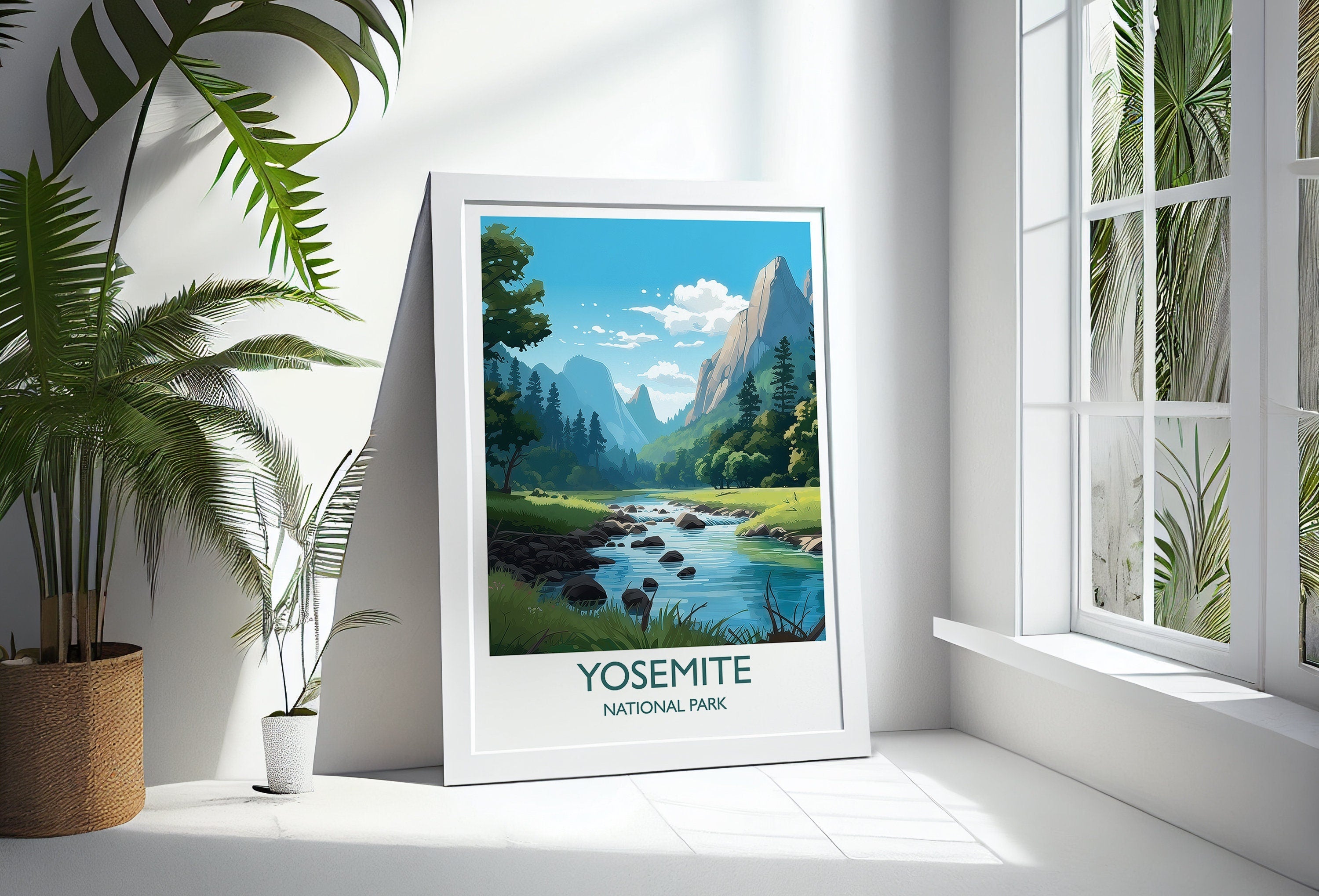 Yosemite Poster, Travel Print of Yosemite, National Park Colorado, USA, Travel Gift NQ Media Designs