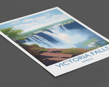 Victoria Falls Poster, Travel Print of Victoria Falls, Zimbabwe, Africa, Travel Gift NQ Media Designs
