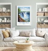 Victoria Falls Poster, Travel Print of Victoria Falls, Zimbabwe, Africa, Travel Gift NQ Media Designs