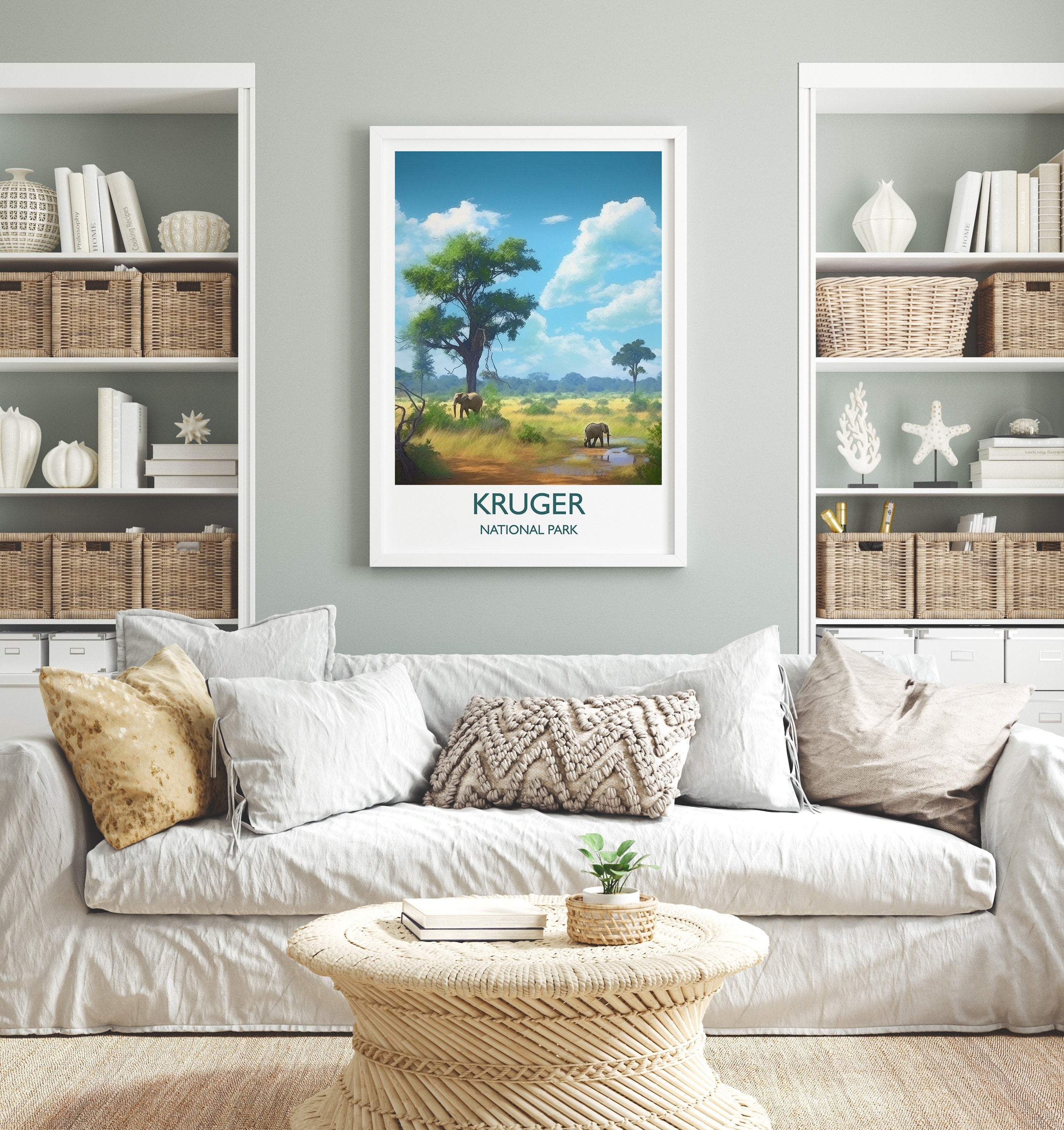 Kruger Poster, Travel Print of Kruger National Park, South Africa, Travel Gift NQ Media Designs