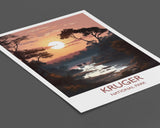 Kruger Poster, Travel Print of Kruger National Park, Kruger Sunset, South Africa, Travel Gift NQ Media Designs