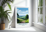 Peak District Poster, Travel Print of Peak District, National Park, England, UK, Travel Gift NQ Media Designs
