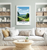 Peak District Poster, Travel Print of Peak District, National Park, England, UK, Travel Gift NQ Media Designs