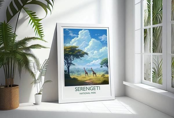 Serengeti Poster, Travel Print of Serengeti, National Park, Tanzania, Travel Gift