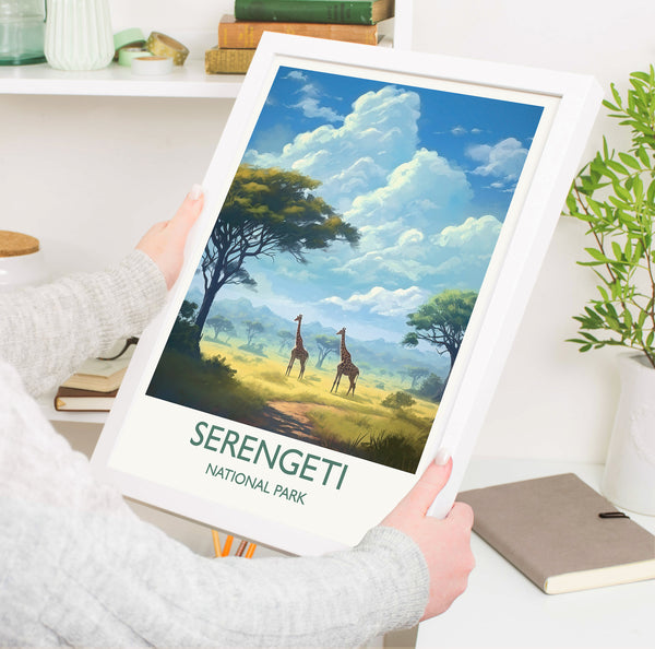 Serengeti Poster, Travel Print of Serengeti, National Park, Tanzania, Travel Gift