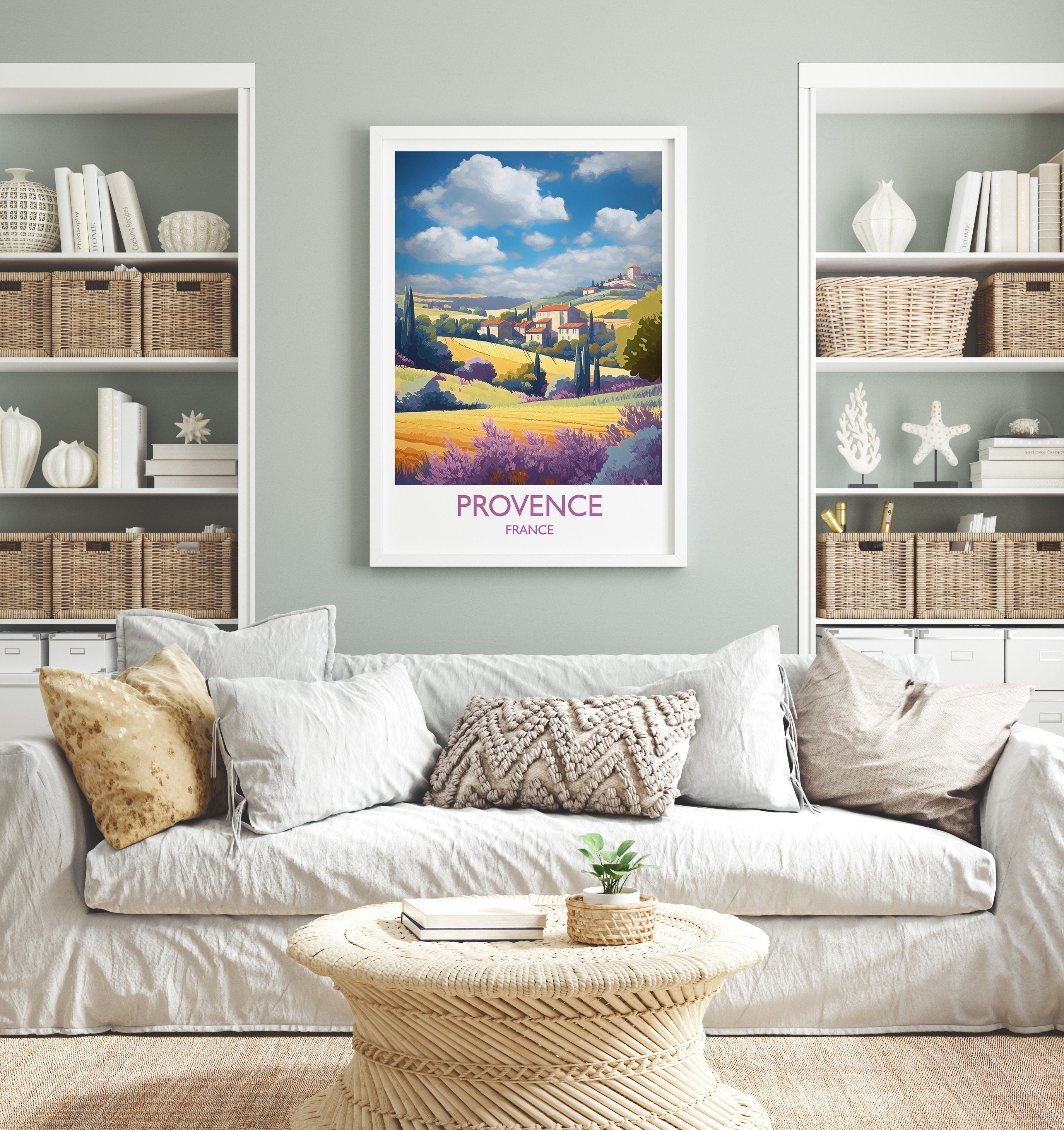 Provence Poster, Travel Print of Provence, France, Wall Art, Travel Gift NQ Media Designs