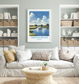 Norfolk Broads Travel Print, Travel Poster of Norfolk Broads, England, Norfolk Art, Norfolk Broads Gift, Wall Art Print NQ Media Designs