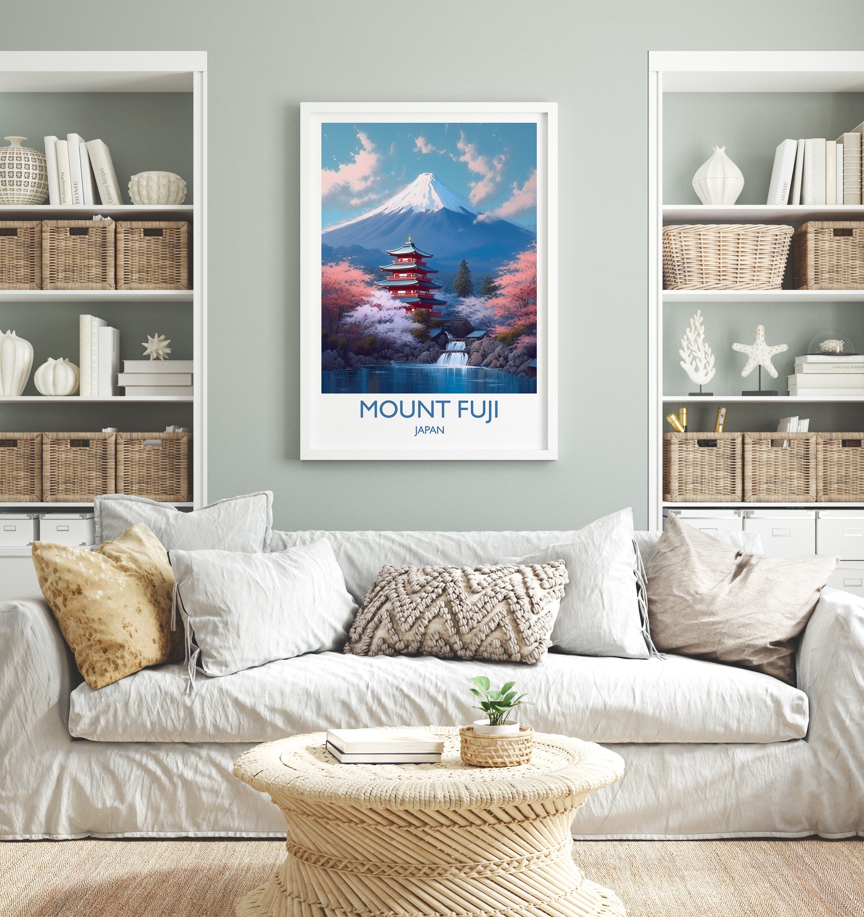 Mount Fuji Poster, Travel Print of Mount Fuji, Japan, Wall Art, Travel Gift NQ Media Designs