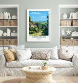 Cotswolds Travel Print, Travel Poster of Cotswolds, England, Cotswolds Art, Cotswolds Gift, Wall Art Print NQ Media Designs